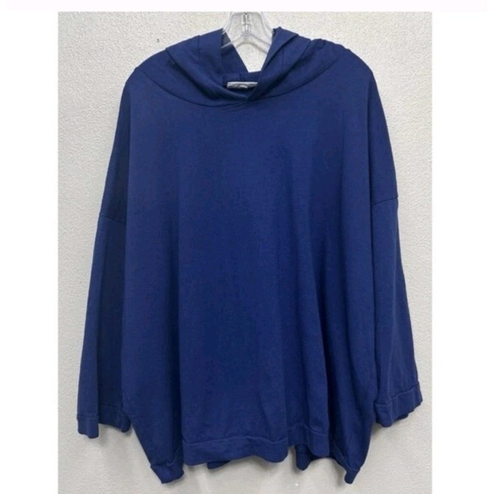 Bryn Walker Frank hoodie Cobalt Blue oversized sweatshirt hoodie L Cotton USA